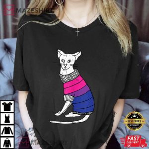 Bisexual Cat LGBT Q Pride Cute Kitten Kitty Proud Ally Women black