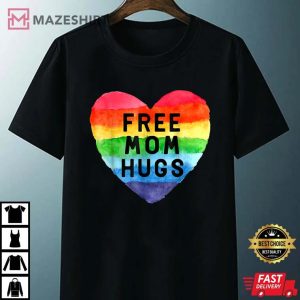 Free Mom Hugs Rainbow Pride LGBT Unisex black