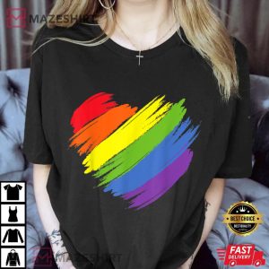 LGBT Gay Pride Flag Shirt Gay Pride 2022heart lgbt Women black