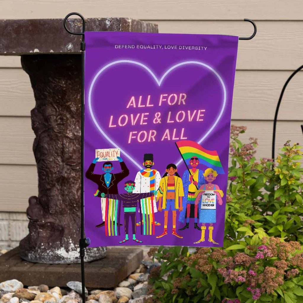 All For Love And Love For All Flag, Happy LGBTQ Pride Month Flag
