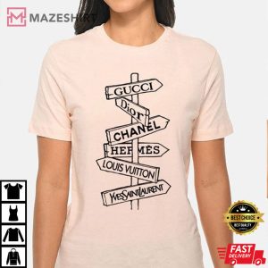 Fashion Brands Street Sign TShirt 1