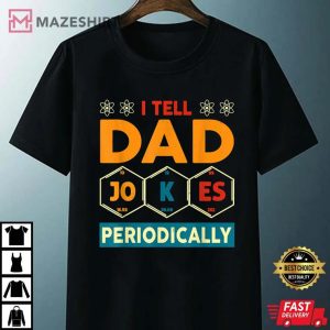 I Tell Dad Jokes Periodically Vintage Fathers Day Unisex black