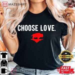 Choose Love Bills Women black t shirt 2