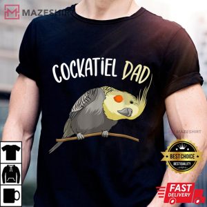 Cockatiel Dad Funny Bird Lover Men Men black t shirt 2