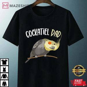 Cockatiel Dad Funny Bird Lover Men Unisex black