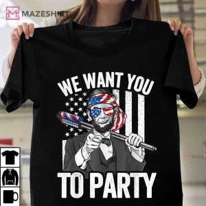Abraham Lincoln 4th Of July Shirt Men American USA Flag Unisex shirt 2
