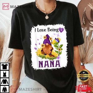 I Love Being A Nana Gnome Sunflower Women black