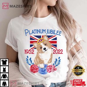 Queens Platinum Jubilee 2022 British Monarch Queen Corgi Women t shirt