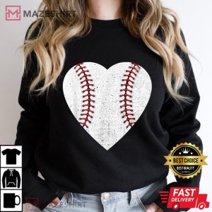 Baseball Heart Fun Mom Dad Men Women SOFTBALL Women black sweatshirt