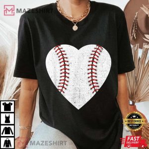 Baseball Heart Fun Mom Dad Men Women SOFTBALL Women black