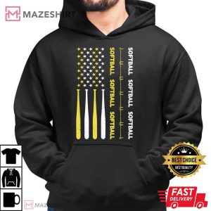 Funny Softball Love Women Men Teen Girls Boys Kids Outfit Men black hoodie 2