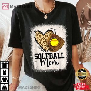 Leopard Softball Mom Softball Game Day Vibes Mothers Day Women black
