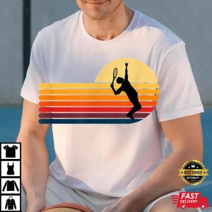 Retro Tennis Shirt Vintage Tennis Serve Retro Sunset Man t shirt