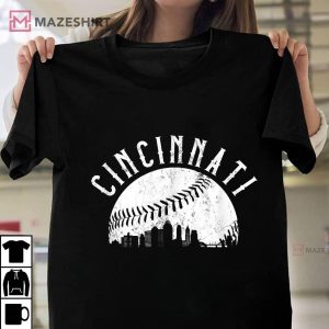 Vintage Cincinnati Ohio Skyline Apparel Unisex shirt 2