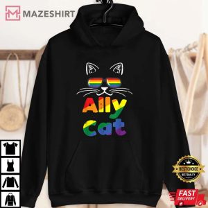Ally Cat Pride Month Gay LGBTQ LGBT T-Shirt