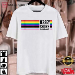 Jersey Shore Roller Derby Pride Unisex white