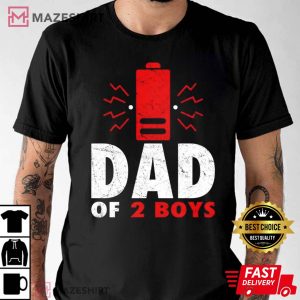 Dad Of 2 Boys Shirt Dad Of Custom Number Boys Shirt
