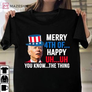 Joe Biden Confused Merry Happy Funny 4th Of July Unisex shirt 2