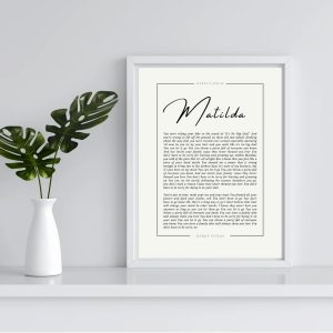 Matilda By Harry Styles, Harry’s House Digital Download Lyrics Poster