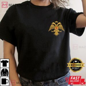 Double headed eagle of Byzantium Women black t shirt 2
