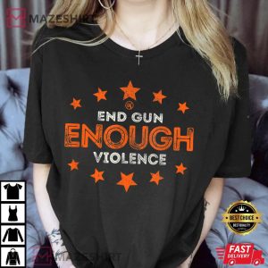 Vintage Wear Orange Anti Gun End Gun Violence Women black
