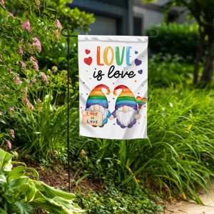 Gnome Love Is Love Flag LGBT Happy Pride Month Flags