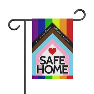 Safe Home Garden Flag Protect Trans Kids Banner Garden Flag