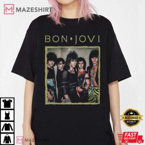 Bon Jovi Framed Rock Band Rock Music Unisex Gift Tee