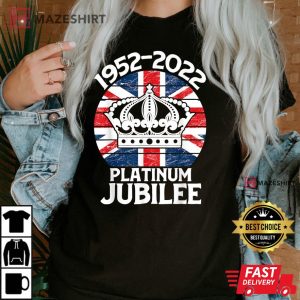 Queens Platinum Jubilee 2022 British Platinum Jubilee Women black t shirt 2