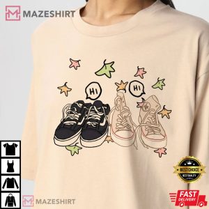 Hi Hi Heartstopper Leaves Gildan, Nick and Charlie Shoes T-Shirt