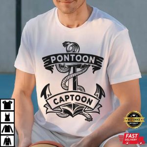 Pontoon Boat Anchor Captain Captoon Man t shirt