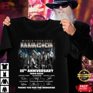 Rammstein 28th Anniversary 1994 2022 Signatures TShirt 1