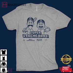 Super Stache Bros T Shirt Super Stache Bros Graphic TShirt