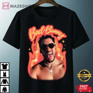 Bad Bunny T Shirt Latino Rapper Unisex Shirt Concert Vintage Graphic TShirt