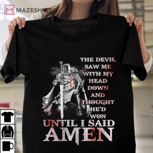 The Devil Saw Me My Head Down Thought He Won Jesus Unisex shirt 2