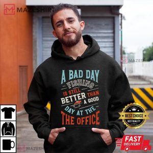 Funny Fishing Design Fisherman Fish Humor Men black hoodie 2