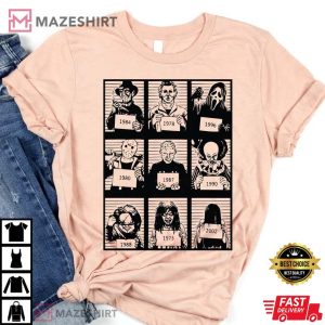 Halloween Mugshots Horror Movie T Shirt