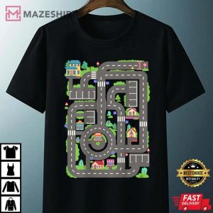 Kid Play Cars On Dad Back Race Track Mat Fathers Day Unisex black