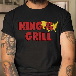 KING OF THE GRILL Vintage Men black t shirt