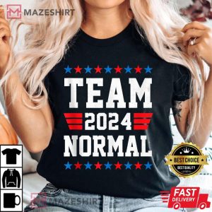Team Normal 2022 USA America Flag TEAMNORMAL Pro Trump 2024 Women black t shirt 2