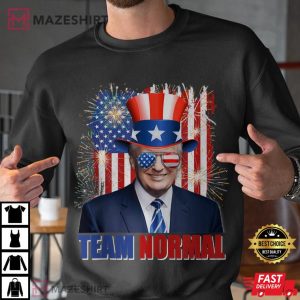 Team Normal 2022 USA America Flag TEAMNORMAL Pro Trump 2024 Men black sweatshirt 1