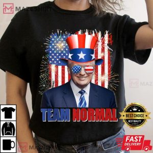 Team Normal 2022 USA America Flag TEAMNORMAL Pro Trump 2024 Women black t shirt 2 1