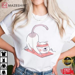 Cat International Yoga Day Women white