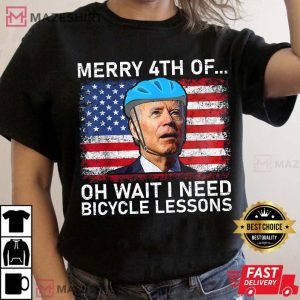Merry 4th Of July, I Need Bicycle Lessons, Biden falling off bicycle Shirt, Biden bike meme Shirt, Biden falls off his bicycle T-Shirt
