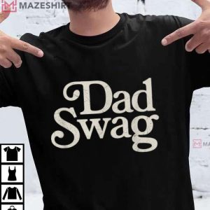Mens Cool Dad Swag Retro Fathers Day Men black t shirt 2 2