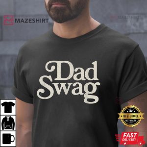 Mens Cool Dad Swag Retro Fathers Day Men black t shirt 2 3