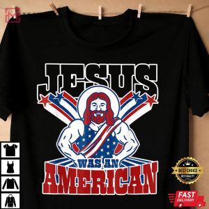 Jesus Was An American USA 4th Of July Funny Unisex black