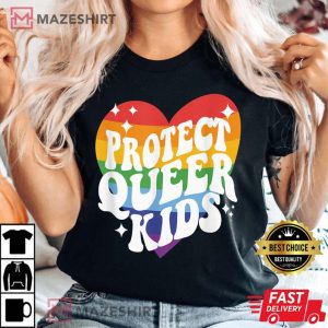 Protect Queer Kids Gay Pride LGBT Support Queer Pride Month Women black t shirt 2