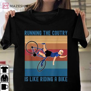 Running The Country Is Like Riding A Bike Joe Biden Vintage T-Shirt