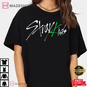 Stray Kids Green Logo Shirt Stray Kids Shirt Stray Kids Tour Shirt